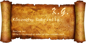 Kőszeghy Gabriella névjegykártya